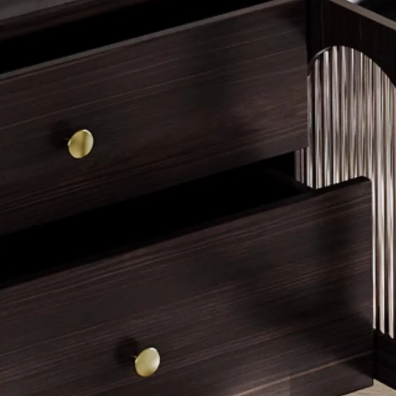 Modern Brown Wood TV Stand with Storage and Cabinets Image - 5 | homeyfad