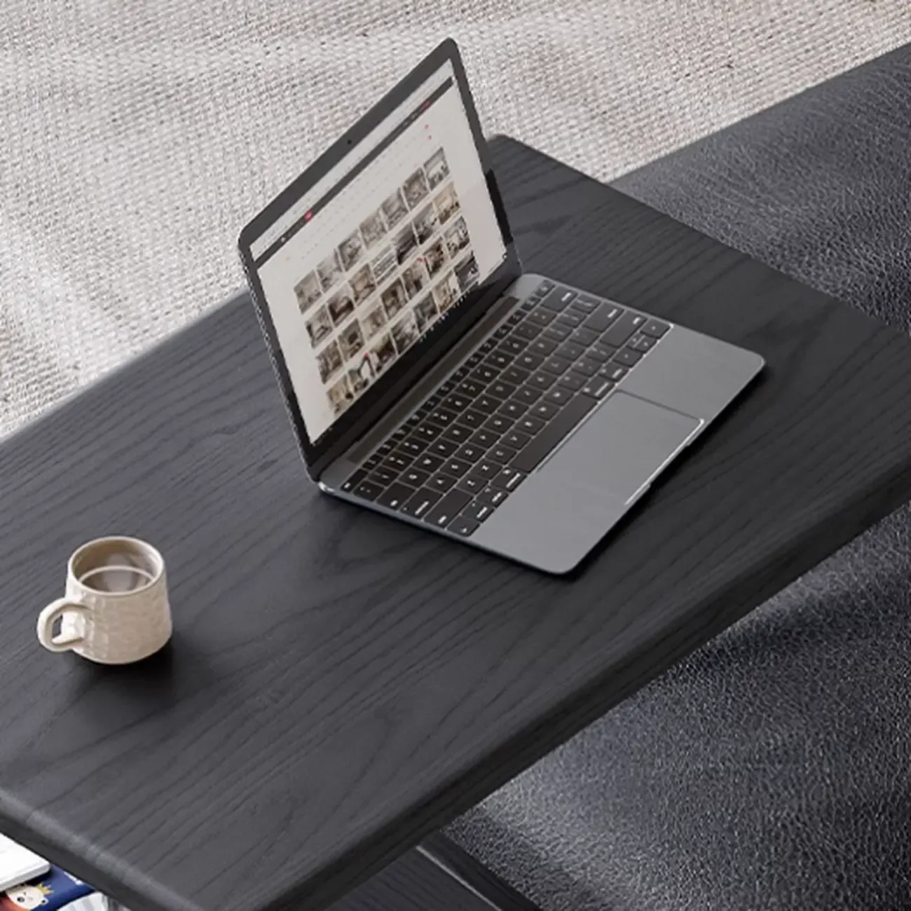 Versatile Swivel Top Modern Wood Side Table with Wheels Image - 7