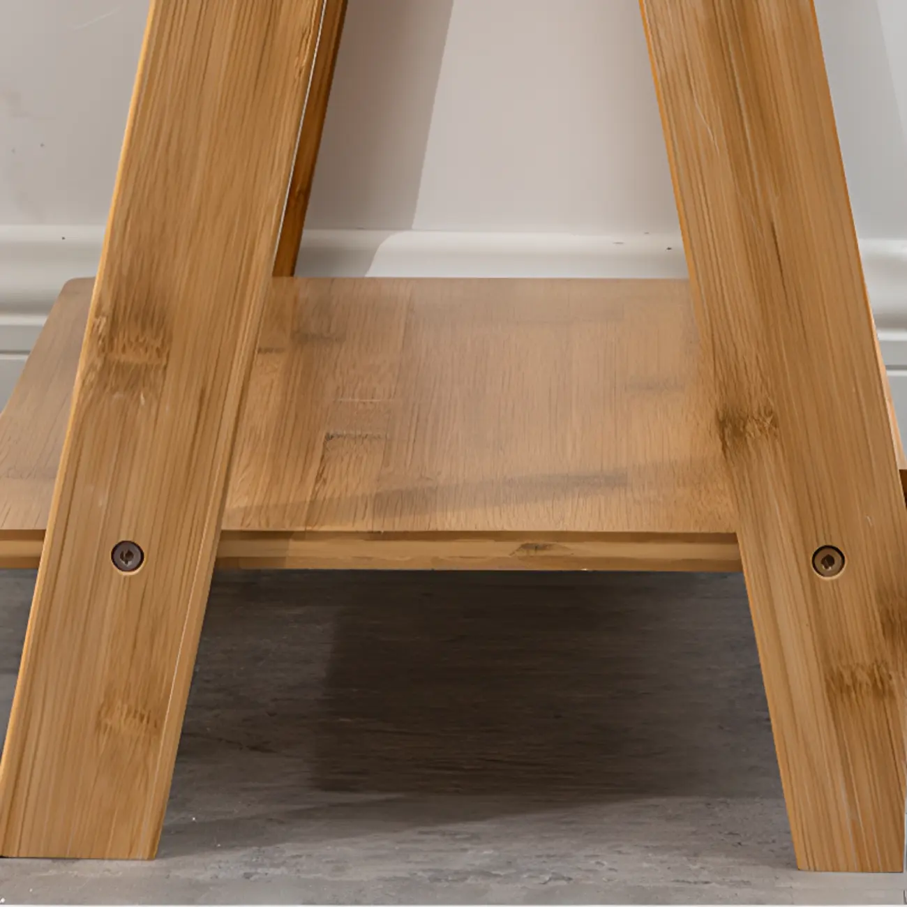 Bamboo Open 4 Shelves Adjustable Ladder Bookcase Image - 7 | homeyfad