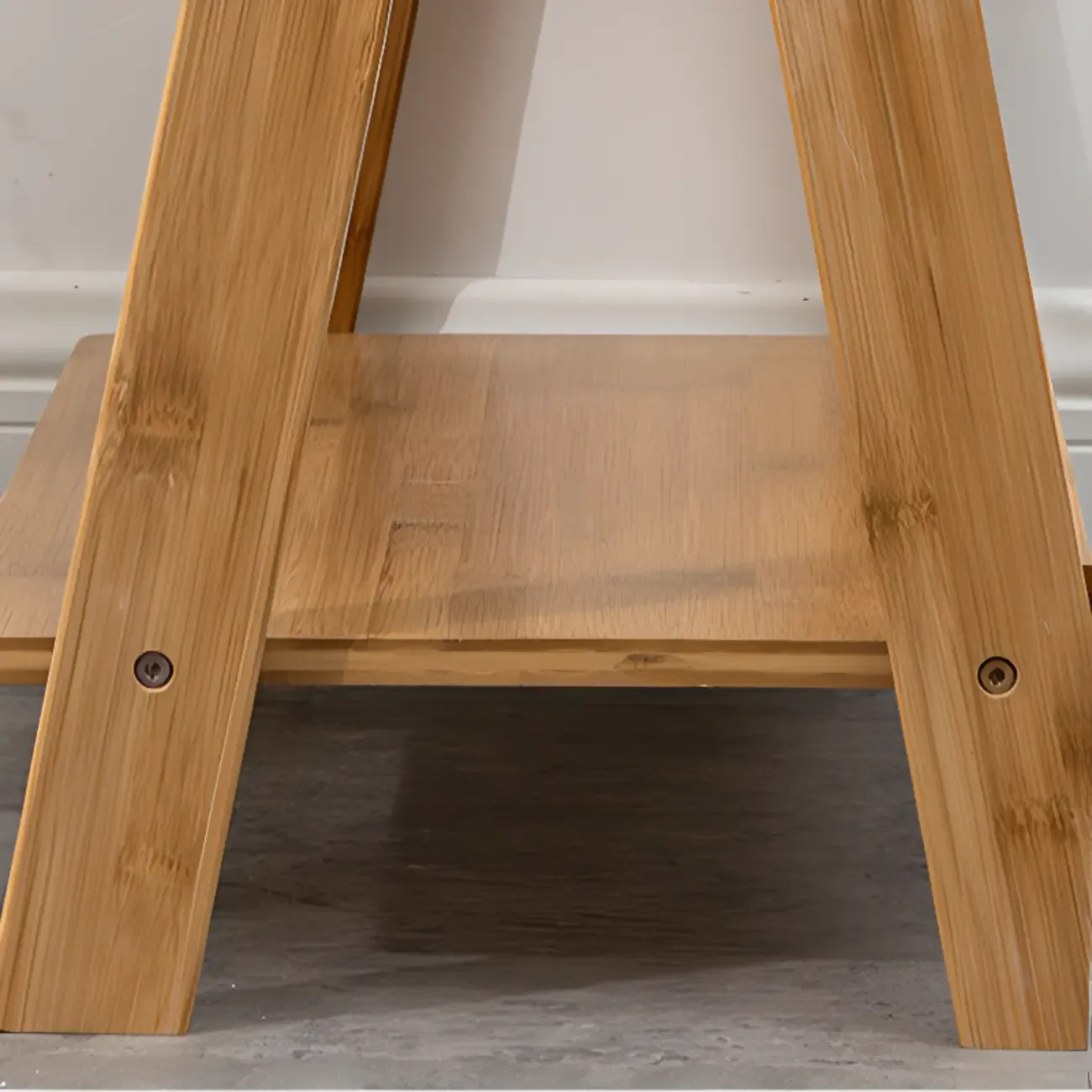 Bamboo Open 4 Shelves Adjustable Ladder Bookcase Image - 7