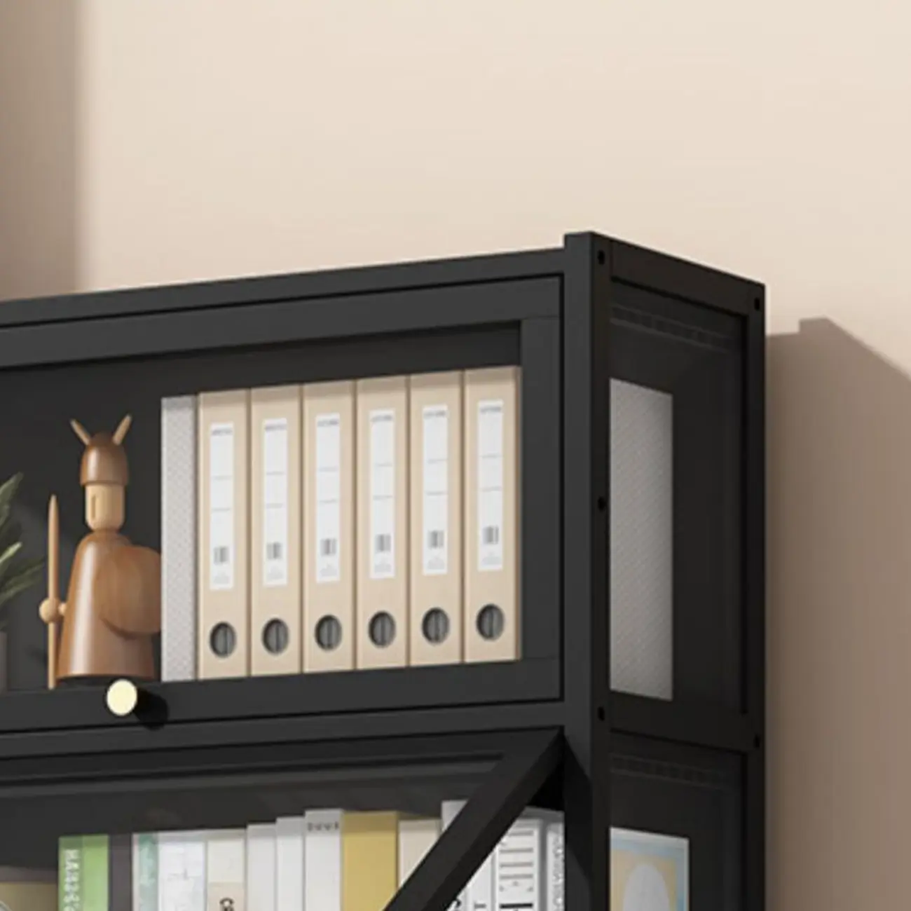 Modern Plexiglass Door Barrister Wood Bookcase Image - 14 | homeyfad