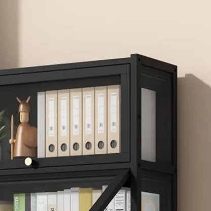 Modern Plexiglass Door Barrister Wood Bookcase Image - 14