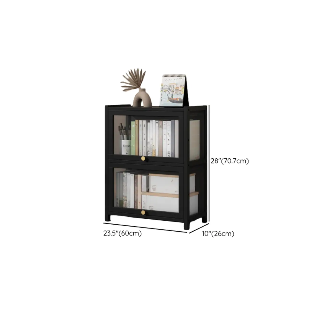 Modern Plexiglass Door Barrister Wood Bookcase Image - 19 | homeyfad