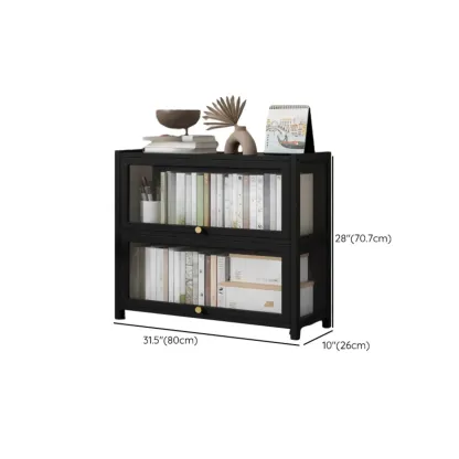 Modern Plexiglass Door Barrister Wood Bookcase Image - 20