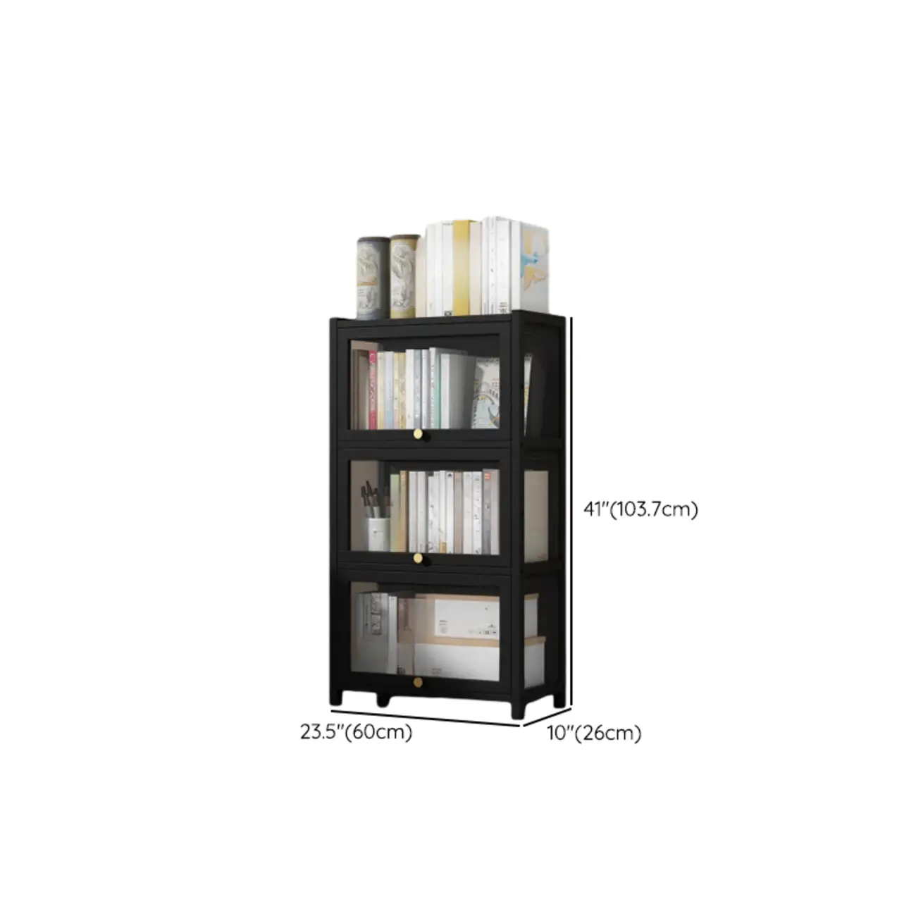 Modern Plexiglass Door Barrister Wood Bookcase Image - 21 | homeyfad