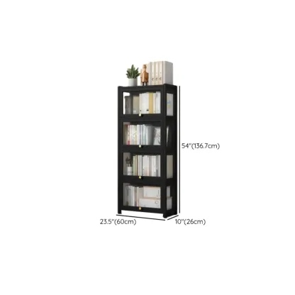 Modern Plexiglass Door Barrister Wood Bookcase Image - 23