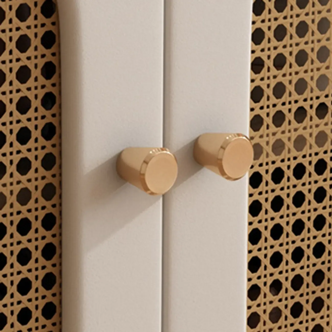 Cubic Wooden Upholstered Entryway Bench with Doors Image - 15