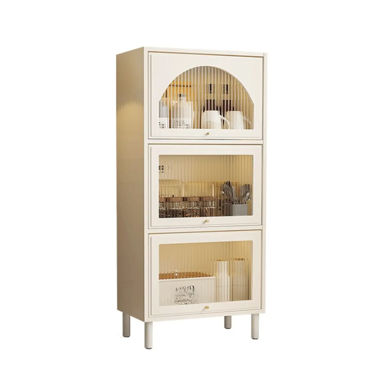 Flooring Accent Cabinet with Container Storage, Self-supporting Design Image - 9 | homeyfad