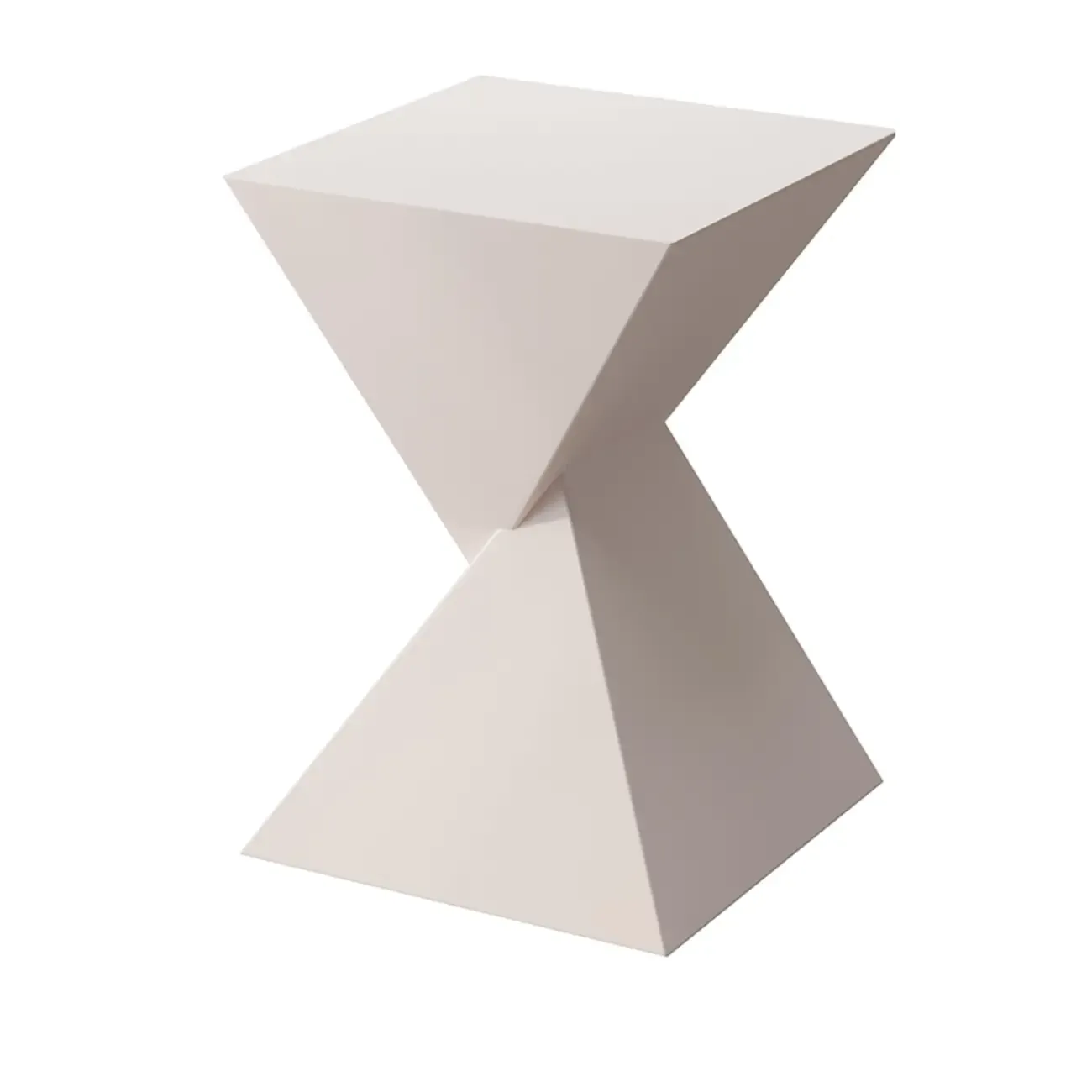 Living Room Black Iron Stone Twisted Side Table Image - 7