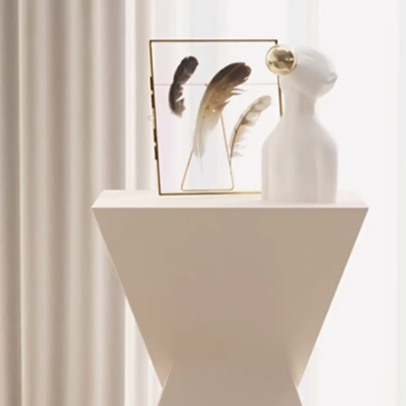 Living Room Black Iron Stone Twisted Side Table Image - 5 | homeyfad