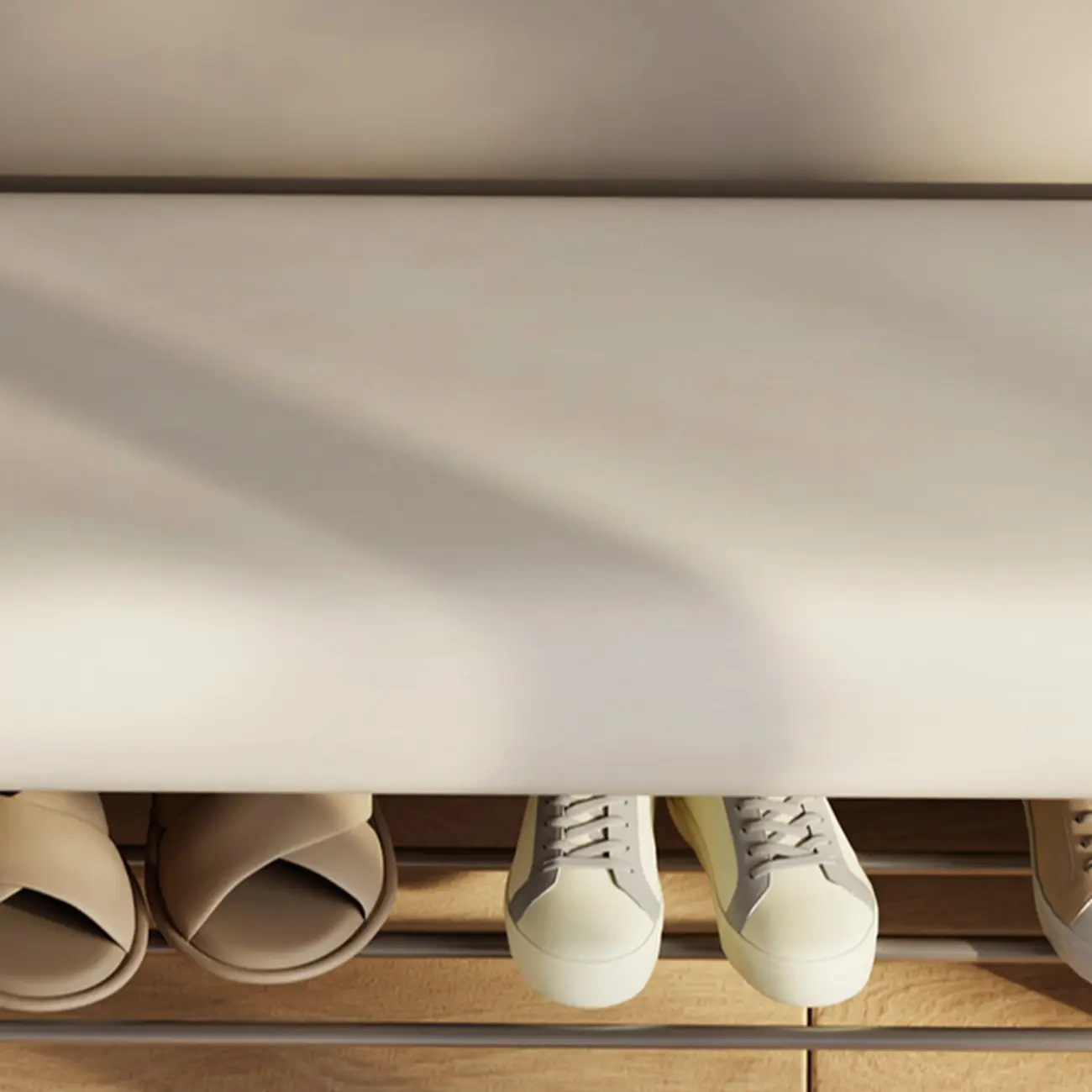 Contemporary Small Upholstered Setting Bench with Padded Seat Image - 7 | homeyfad