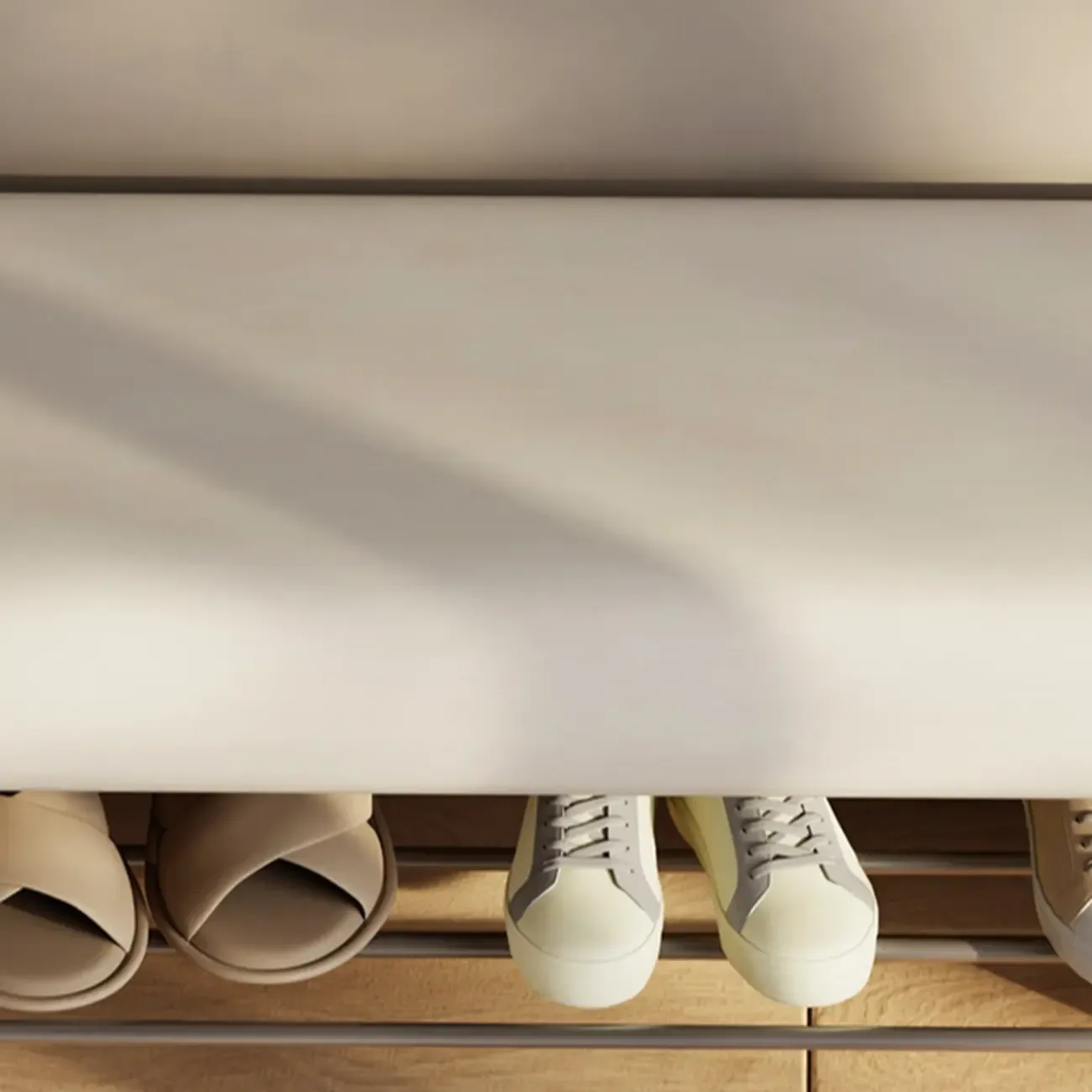 Contemporary Small Upholstered Setting Bench with Padded Seat Image - 7