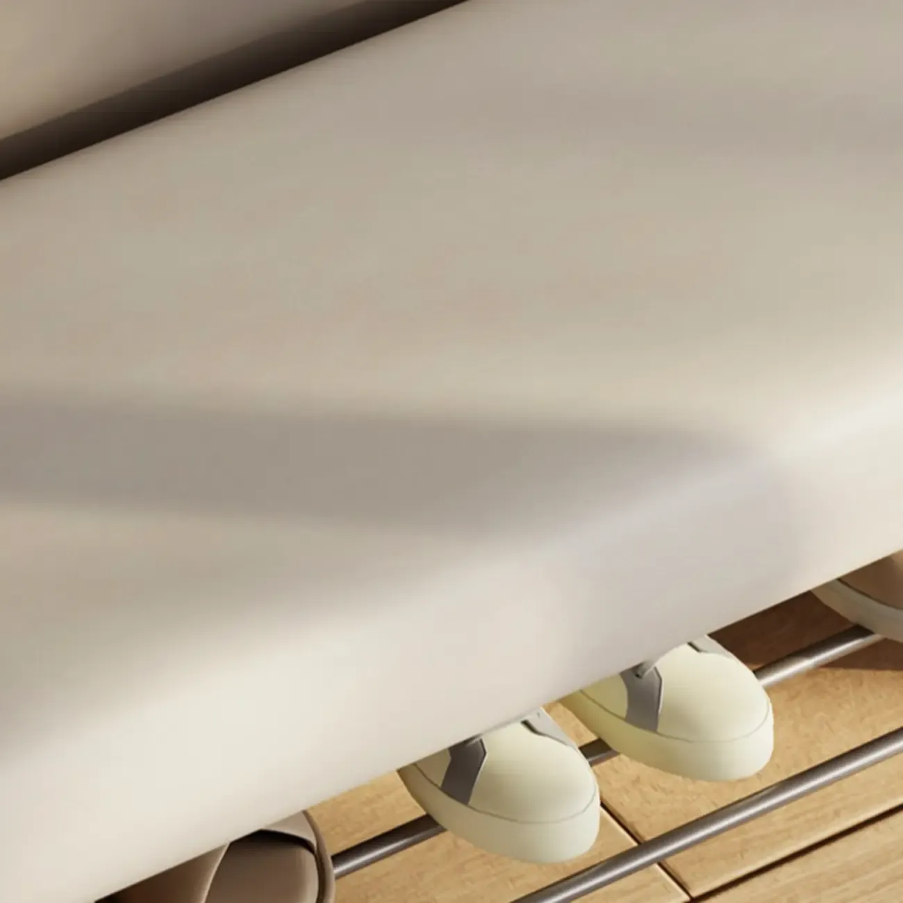 Contemporary Small Upholstered Setting Bench with Padded Seat Image - 9