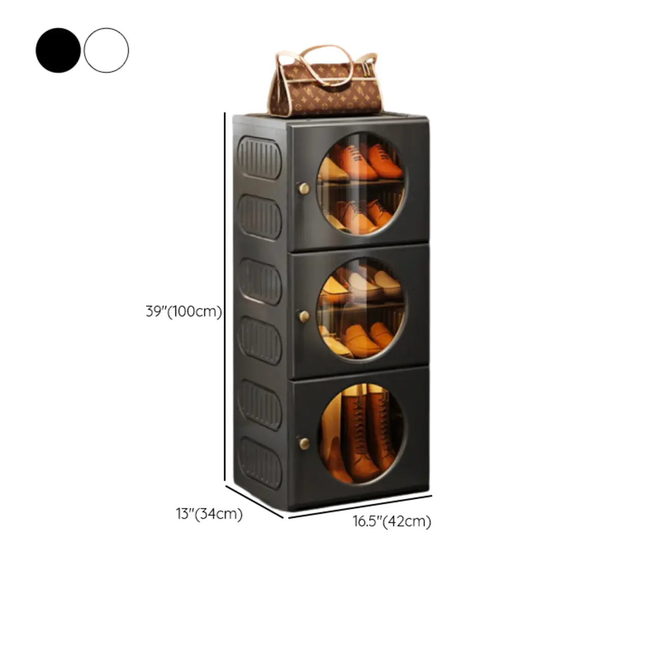 Space-efficient Modern Foldable White Plastic Shoe Cabinet Image - 15 | homeyfad