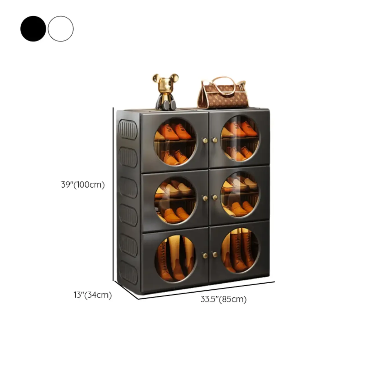 Space-efficient Modern Foldable White Plastic Shoe Cabinet Image - 16