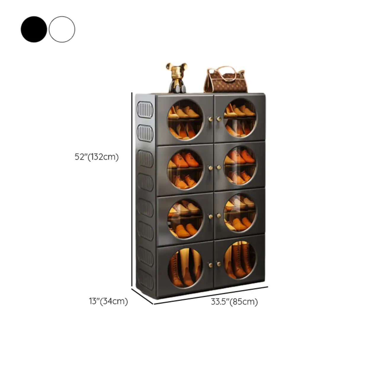 Space-efficient Modern Foldable White Plastic Shoe Cabinet Image - 17 | homeyfad