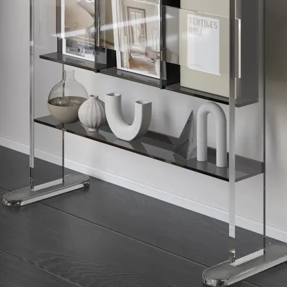 Vertical Acrylic 4-Shelf Closed Back Display Bookcase Image - 5