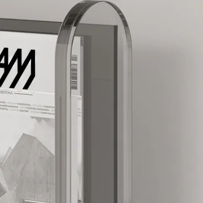 Vertical Acrylic 4-Shelf Closed Back Display Bookcase Image - 6