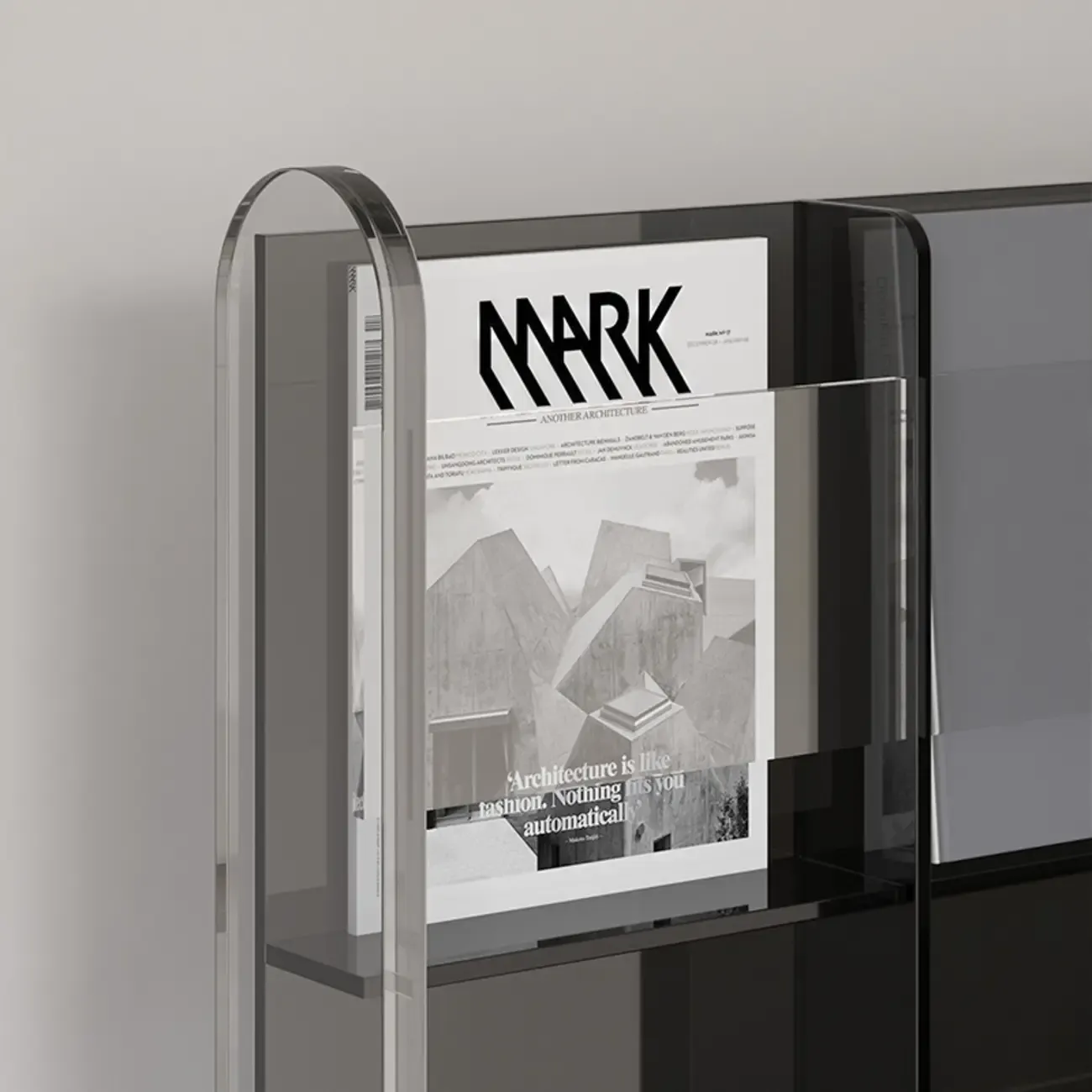Vertical Acrylic 4-Shelf Closed Back Display Bookcase Image - 8