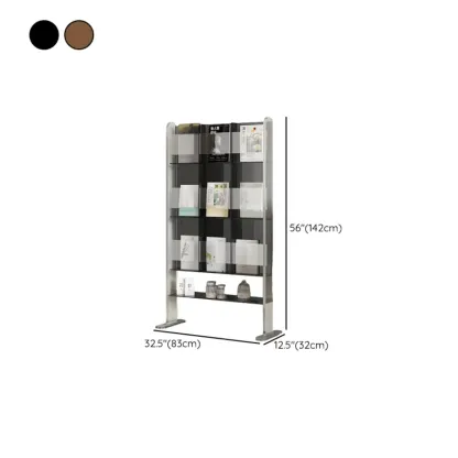 Vertical Acrylic 4-Shelf Closed Back Display Bookcase #size