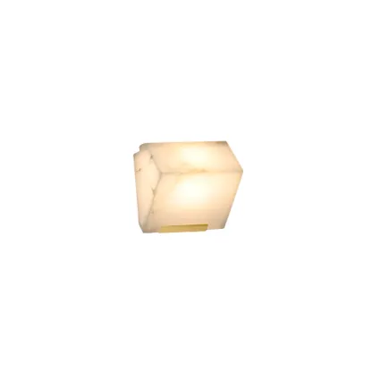 3-Light Geometric Metal Stone Shade Wall Sconce Image - 7