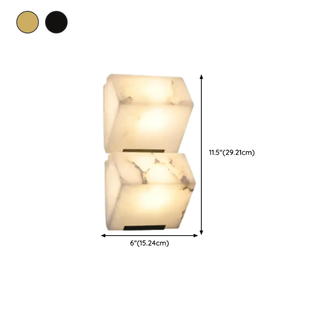 3-Light Geometric Metal Stone Shade Wall Sconce Image - 14