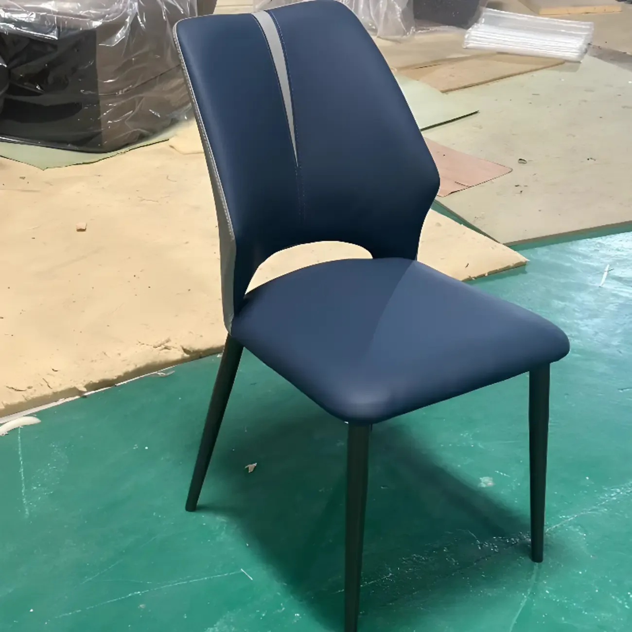 Modern Faux Leather Open Back Armless Dining Chair | HomeyFad