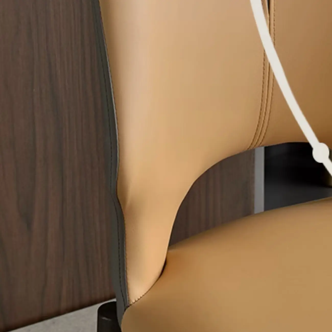 Modern Faux Leather Open Back Armless Dining Chair Image - 12 | homeyfad