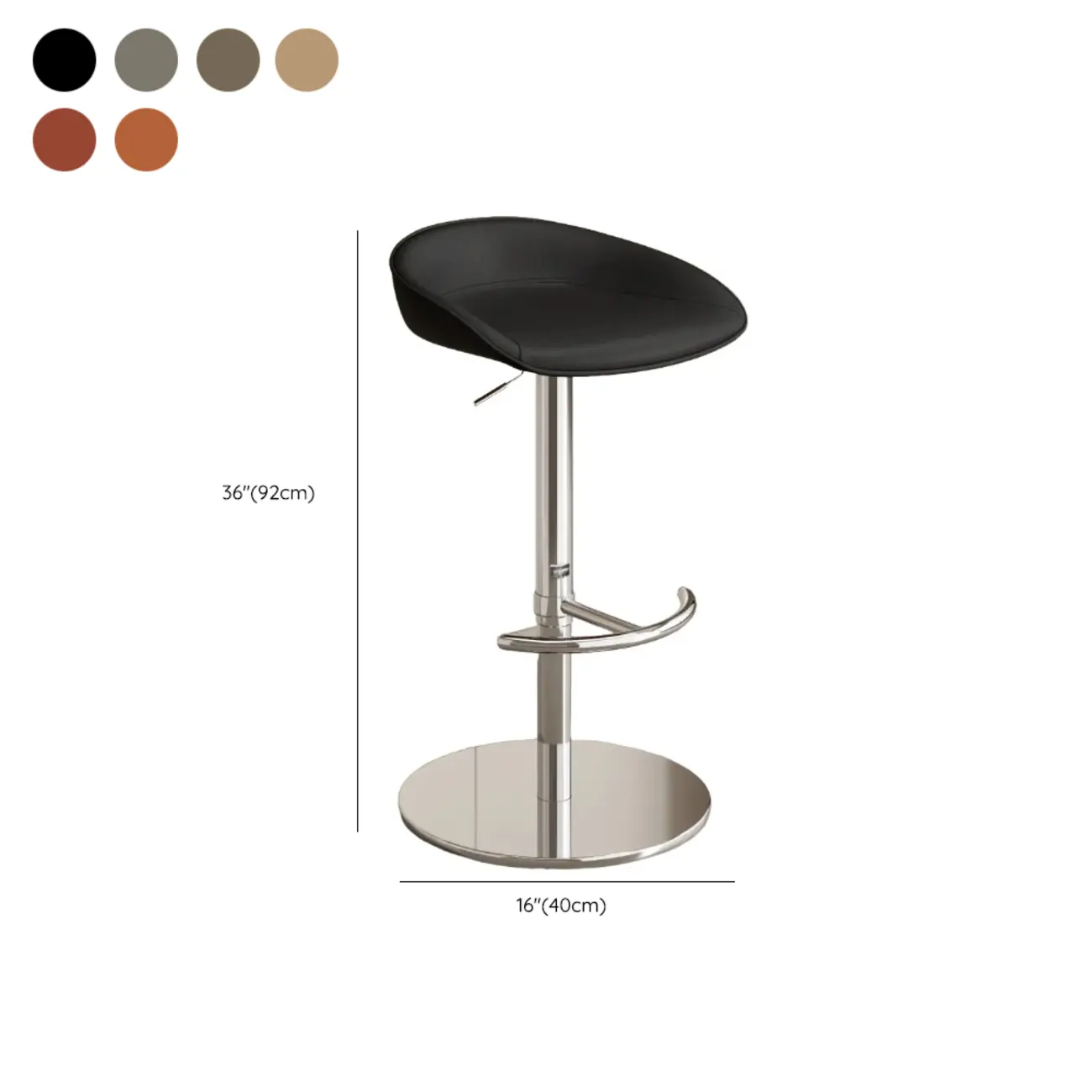 Industrial Modern Pedestal Leather Bar Stools Image - 14 | homeyfad