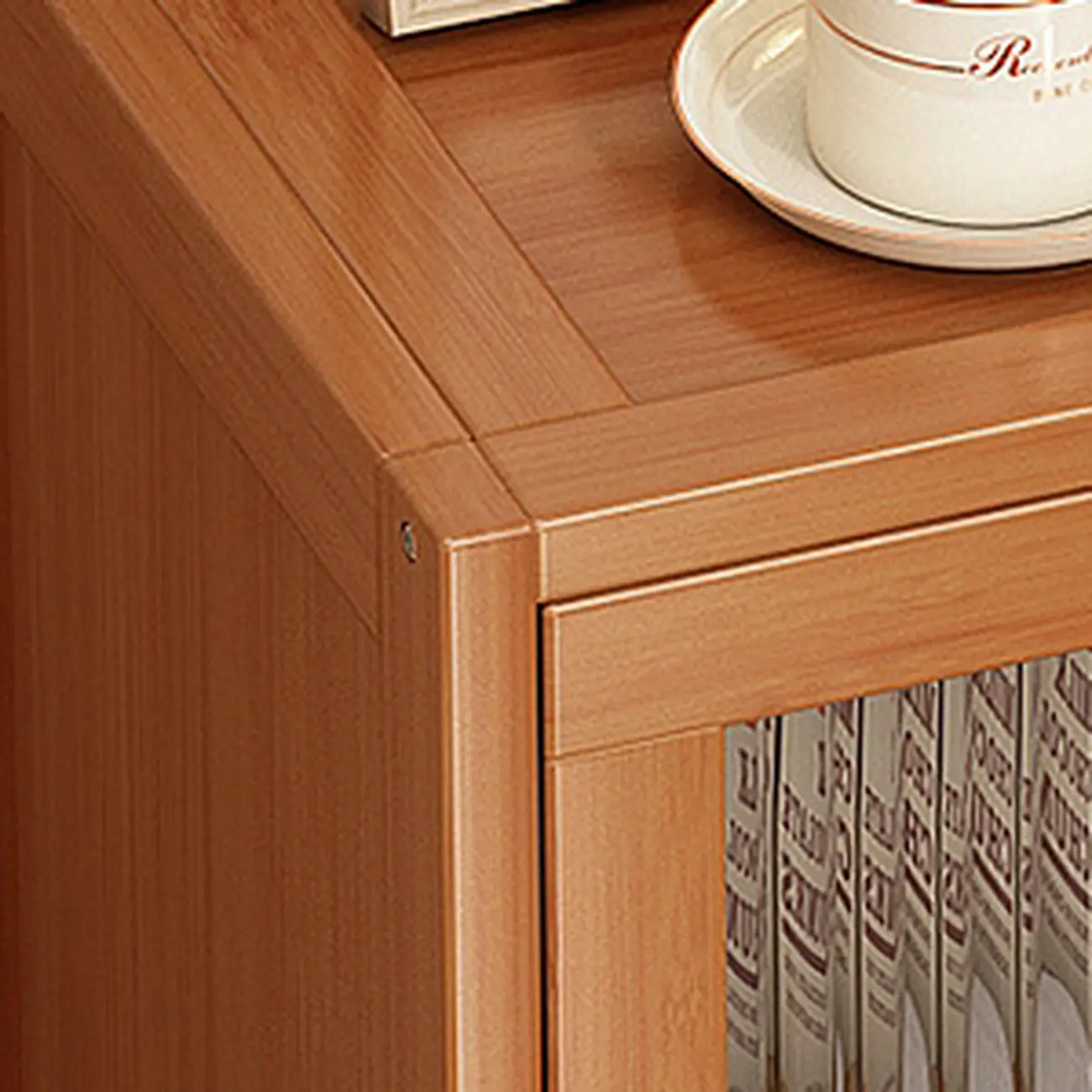 Wooden Storage Bedside Cabinet with 2 Shelves Nightstand Image - 4 | homeyfad