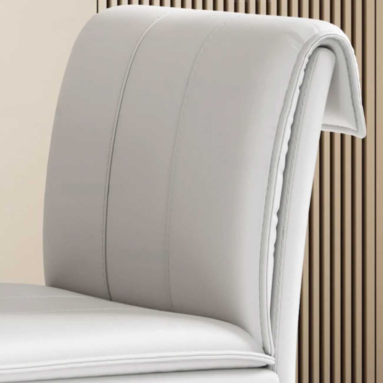 Modern Faux Leather Dining Chair with Alloy Legs Image - 6 | homeyfad