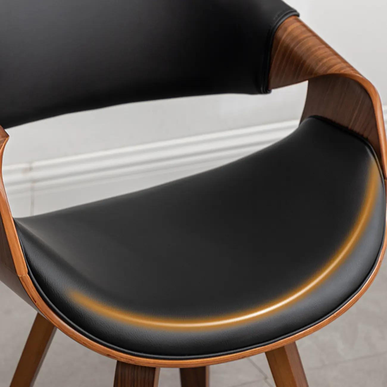 Modern Upholstered Wooden Ergonomic Office Chair Image - 8 | homeyfad