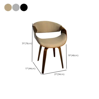 Modern Upholstered Wooden Ergonomic Office Chair #size