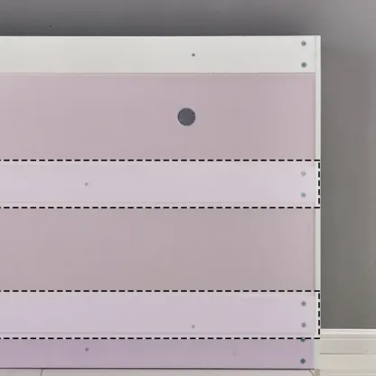 Sturdy Modern White Faux Wood Shoe Cabinet with Drawers Image - 10