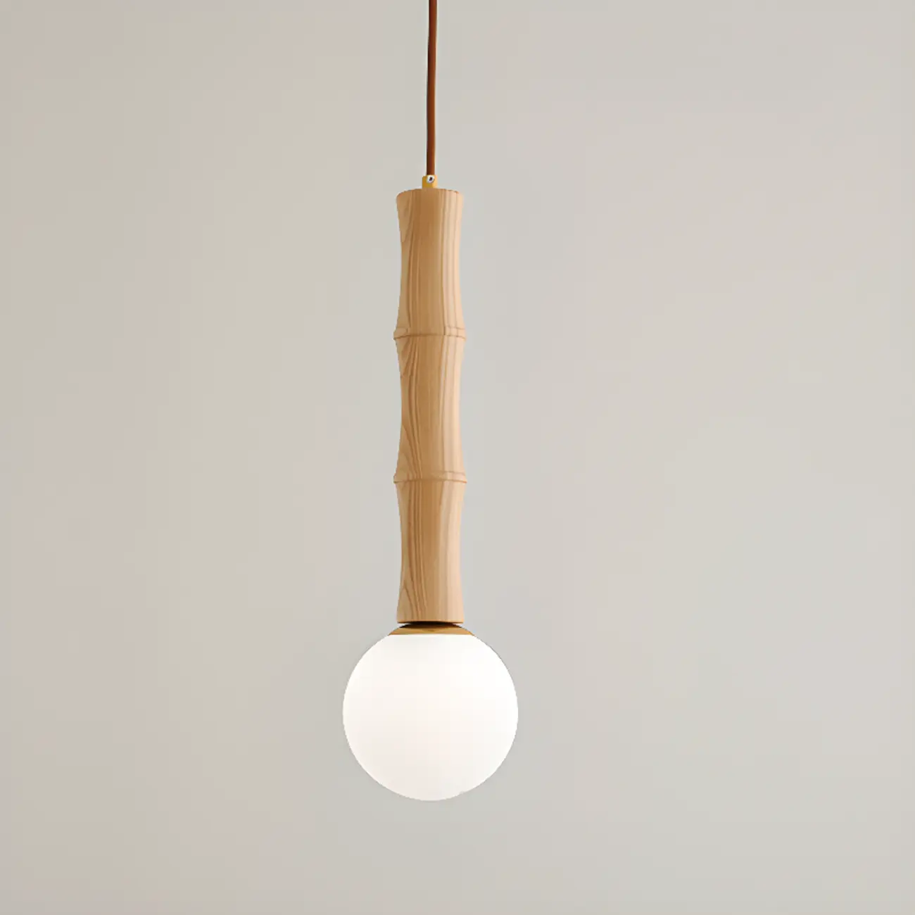 Modern Wood Pendant Light Globe Kitchen Island Fixture | homeyfad