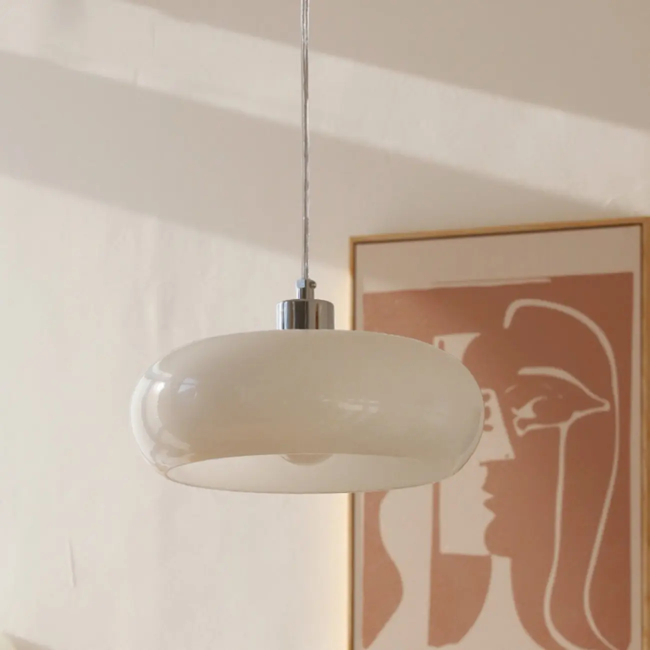 Modern Glass Silver Geometric Kitchen Pendant Light | homeyfad