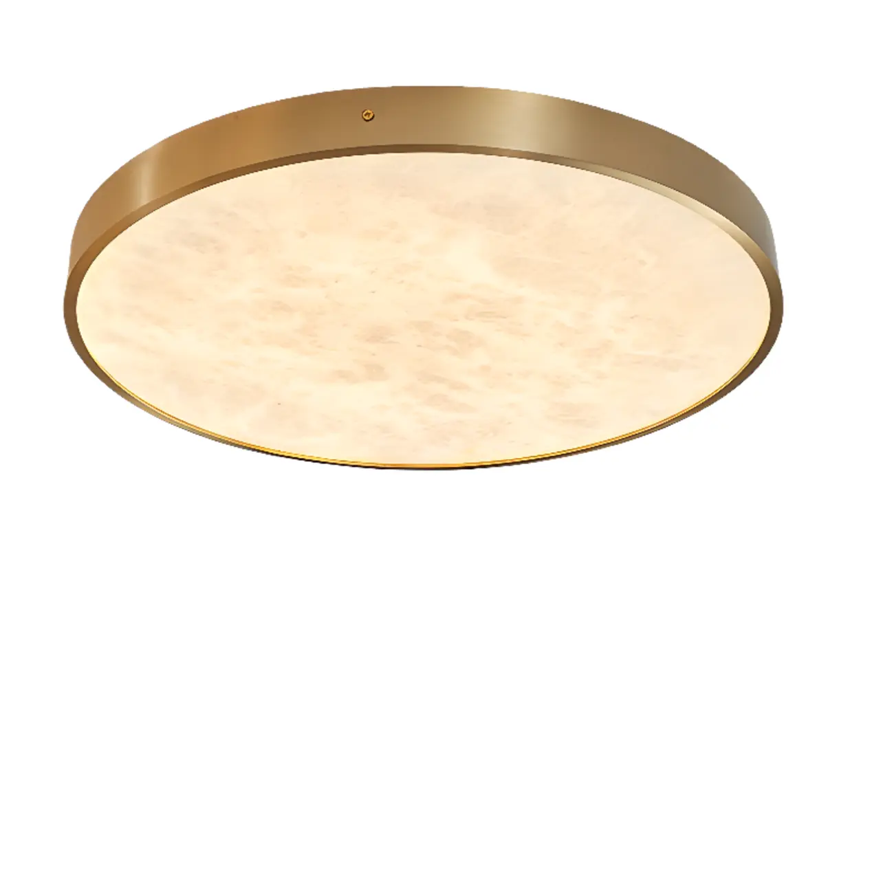 Gold Stone Circle LED Flush Mount Ceiling Light Image - 3 | homeyfad