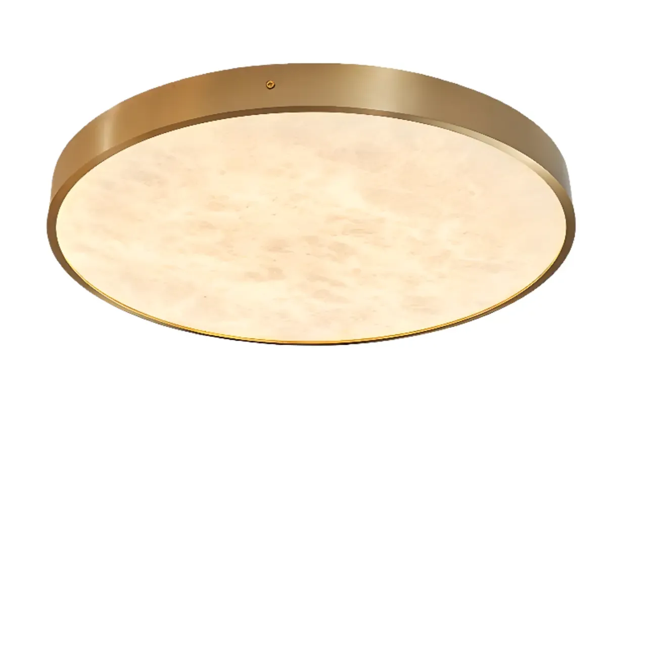 Gold Stone Circle LED Flush Mount Ceiling Light Image - 3
