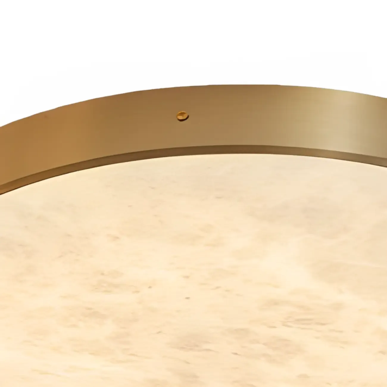 Gold Stone Circle LED Flush Mount Ceiling Light Image - 8