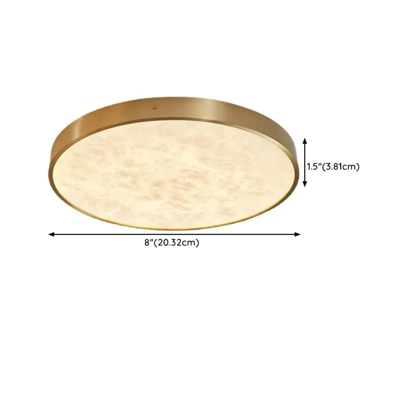 Gold Stone Circle LED Flush Mount Ceiling Light #size