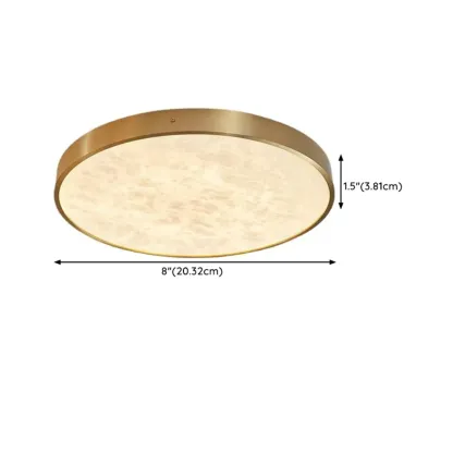 Gold Stone Circle LED Flush Mount Ceiling Light #size