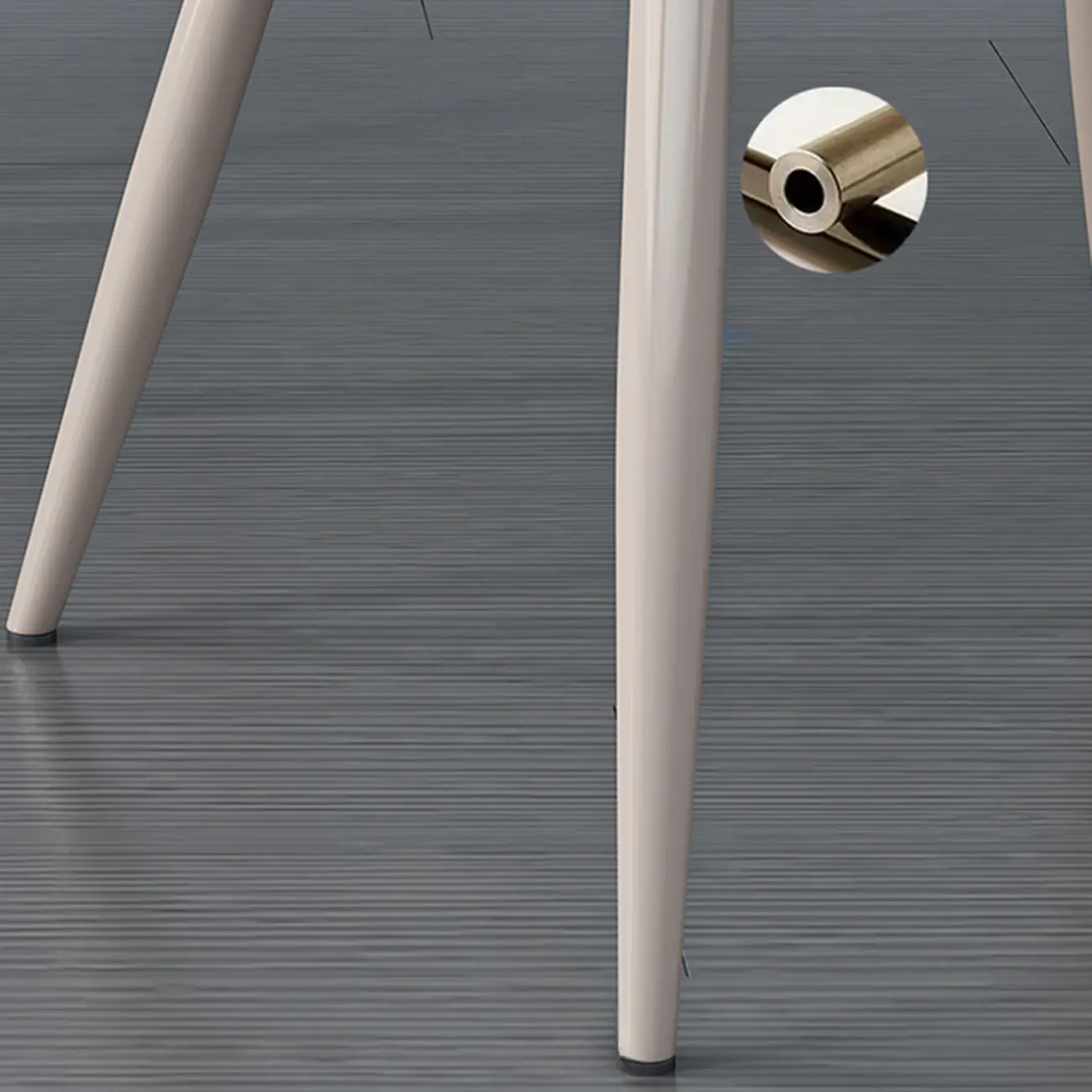 Modern Solid Back Faux Leather Upholstered Dining Chair Image - 6 | homeyfad