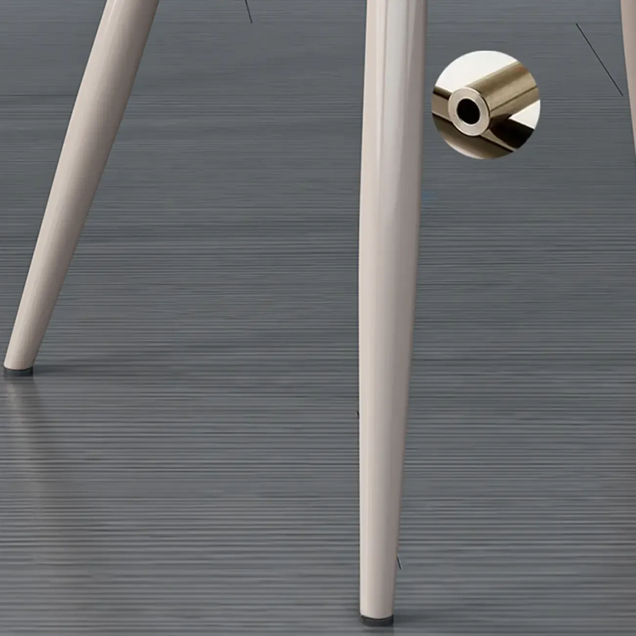 Modern Solid Back Faux Leather Upholstered Dining Chair Image - 6