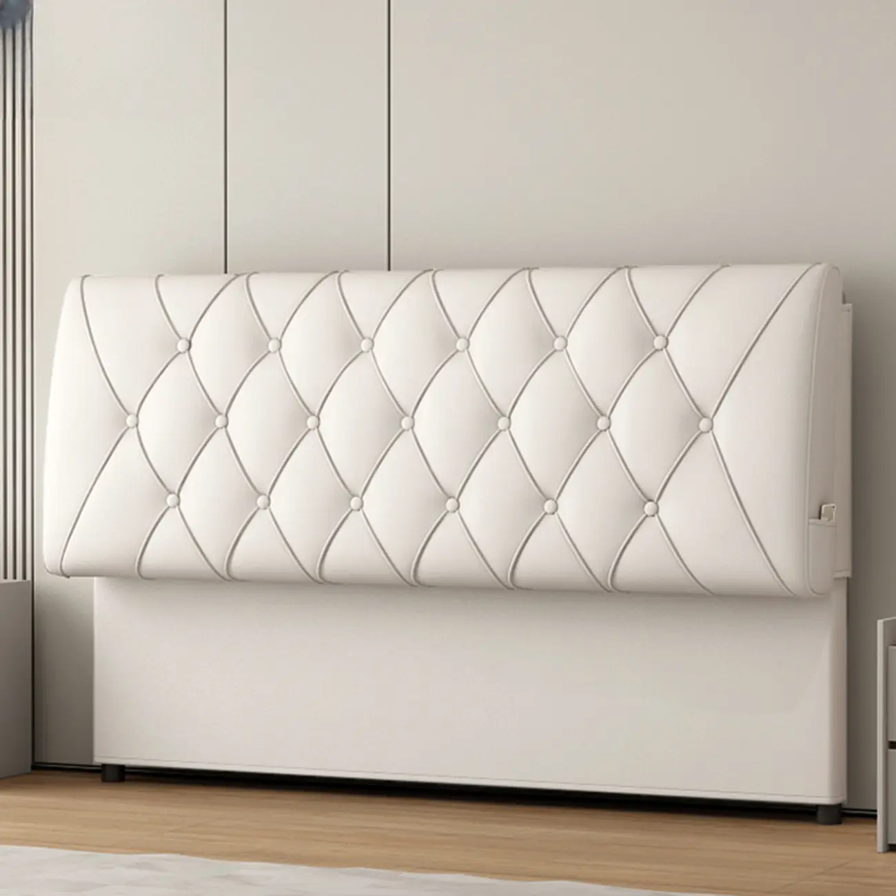 Freestanding Rectangular Tufted Modern Upholstered Headboard Image - 2 | homeyfad