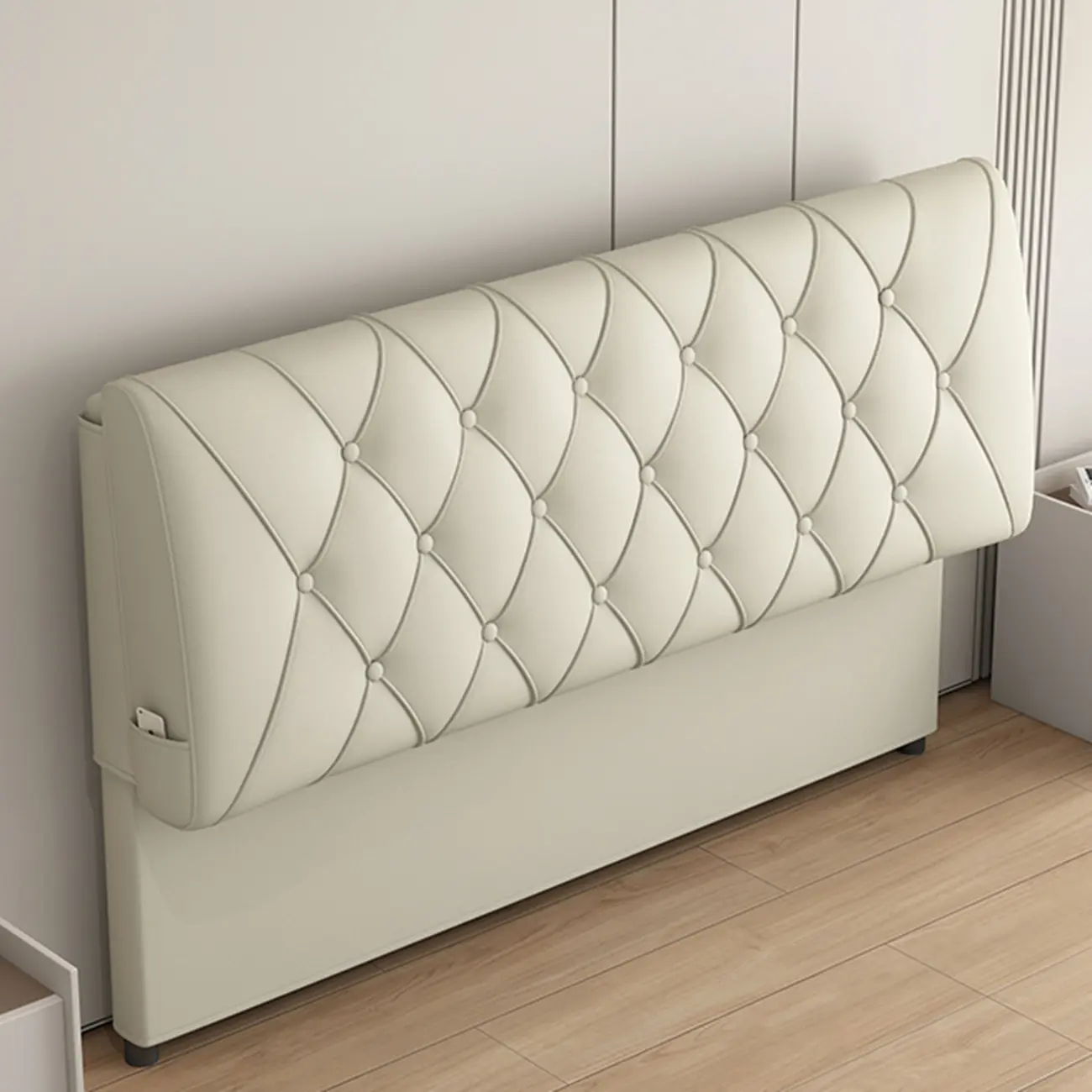 Freestanding Rectangular Tufted Modern Upholstered Headboard Image - 1 | homeyfad