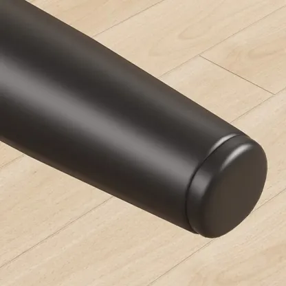 Art Deco Armless Faux Leather Low Back Dining Chair Image - 8