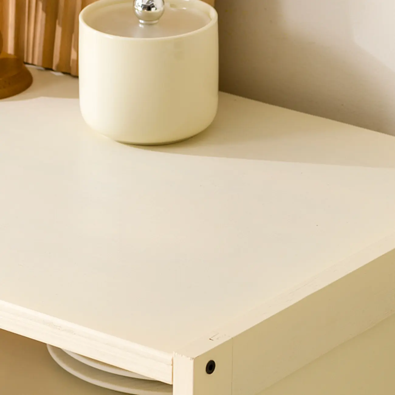 Narrow Rectangular Rattan Bamboo Sideboard with Open Shelf Image - 11 | homeyfad