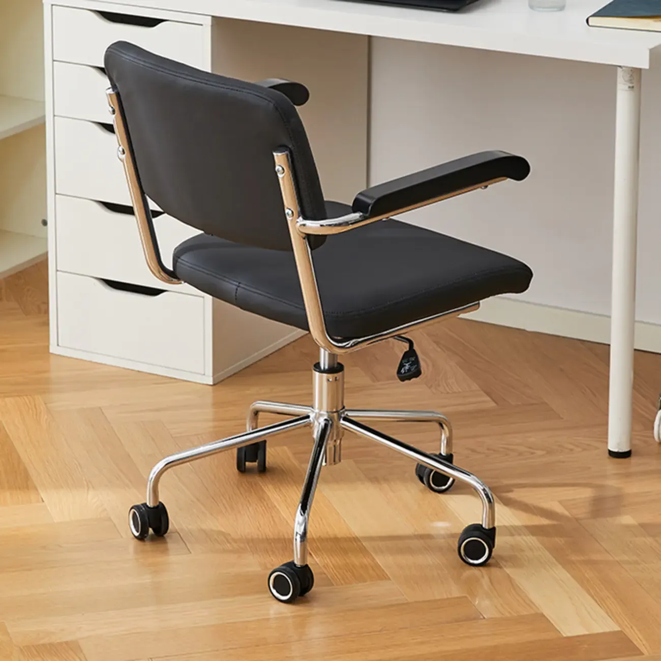 Modern Fabric Metal Frame Adjustable Office Chair Image - 7