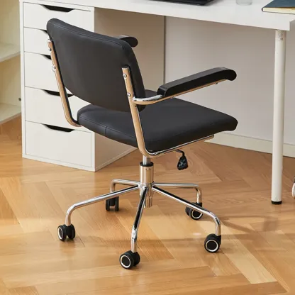Modern Fabric Metal Frame Adjustable Office Chair Image - 7