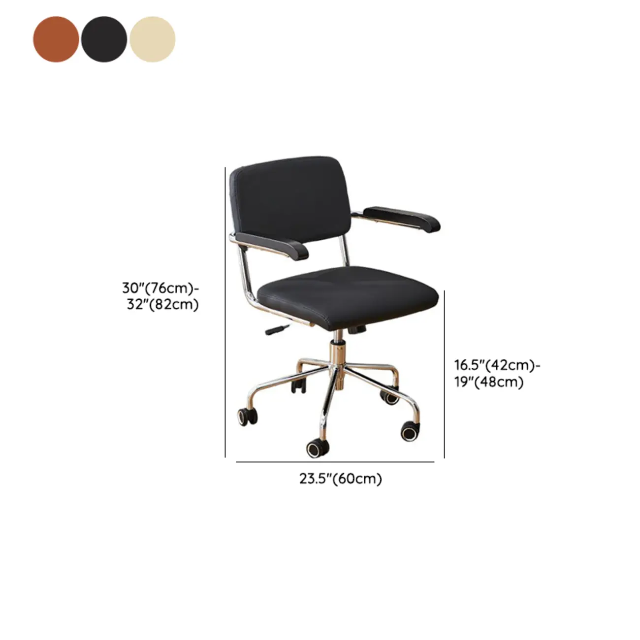 Modern Fabric Metal Frame Adjustable Office Chair #size | homeyfad